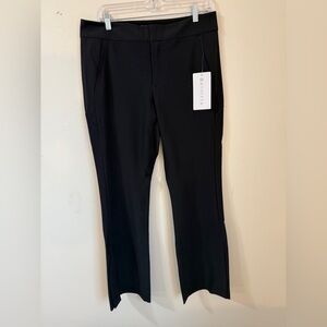 NWT Athleta Stellar Flare Trouser womens 14 petite black athleasure travel work